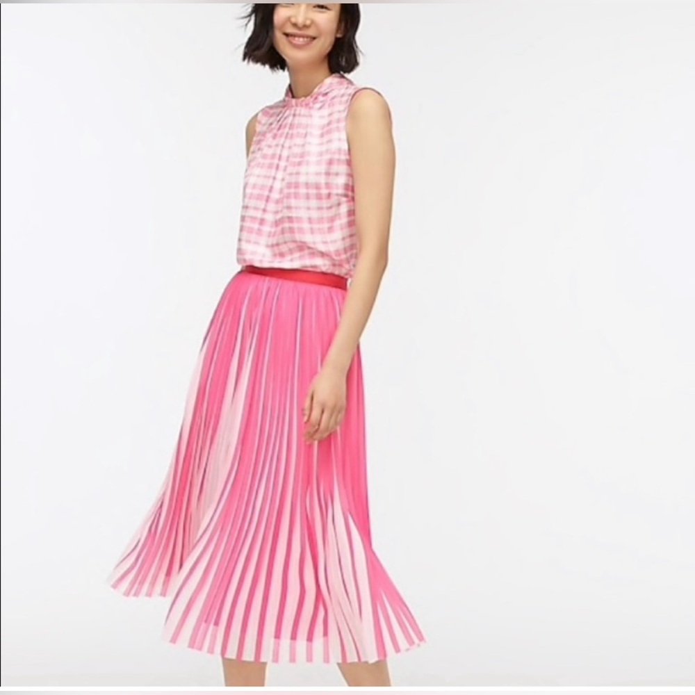 Jcrew Midi Pleated Skirt and Tank Top Set - Size 4 Skirt and Size Small Tank Top